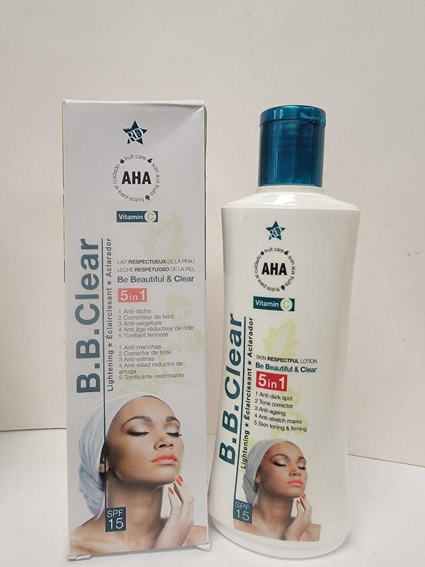 B.B Clear 5 In 1 Lightening Body Lotion With AHA 10.1oz / 300ml ...