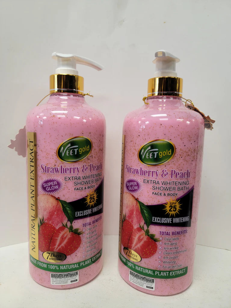 Veetgold strawberry & peach shower gel 100ml