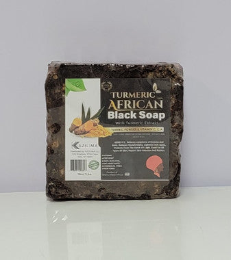 KAZILIMA #327 TURMERIC African Black Soap 16oz / 480g African Black Bar Soap