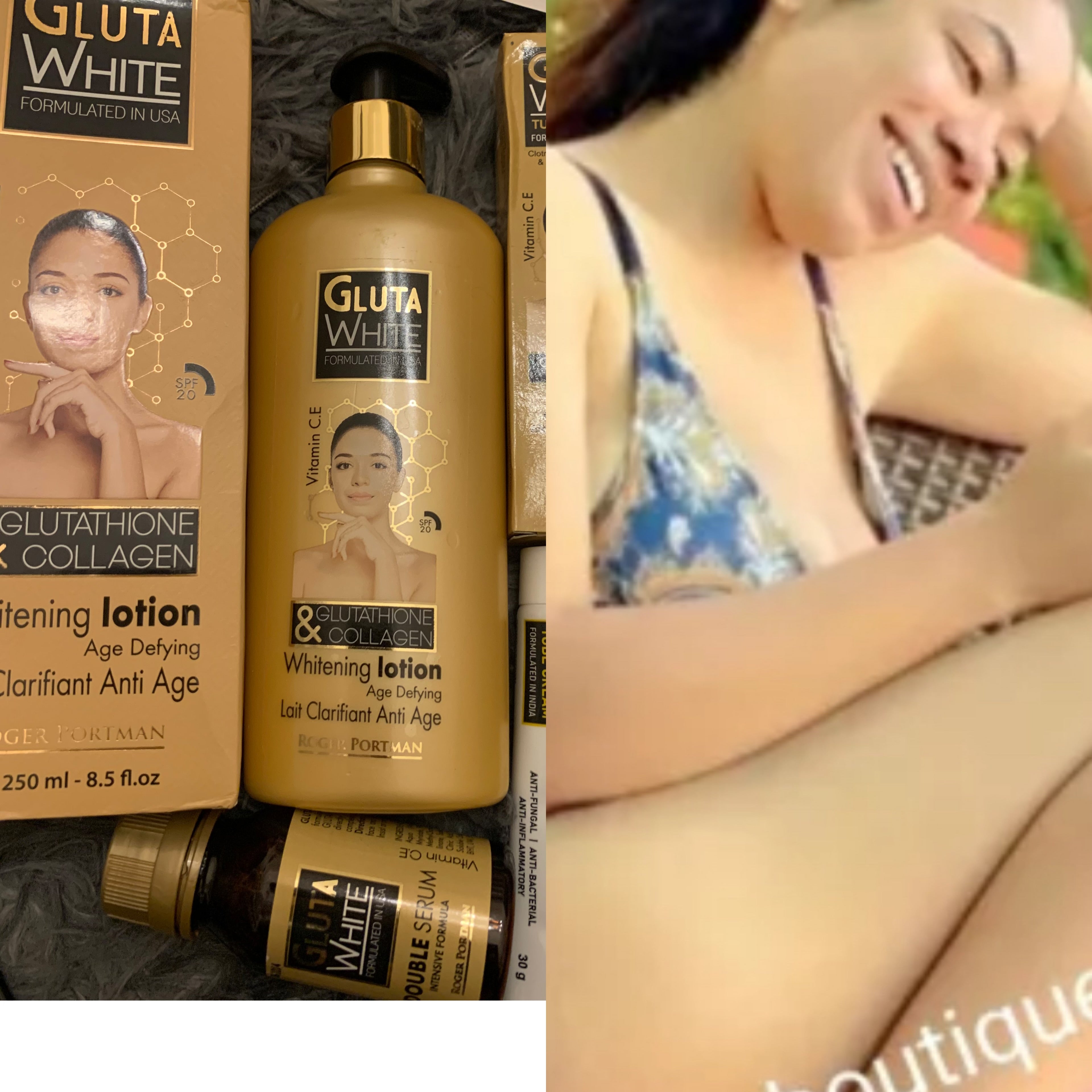 Gluta White Glutathione & Collagen Whitening Lotion BIG (2 PCS)