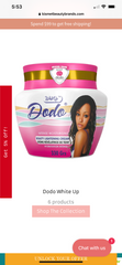 Dodo White Up BEAUTY LIGHTENING CREAM INTENSE MOSISTURISING 250ml. Dodo white up