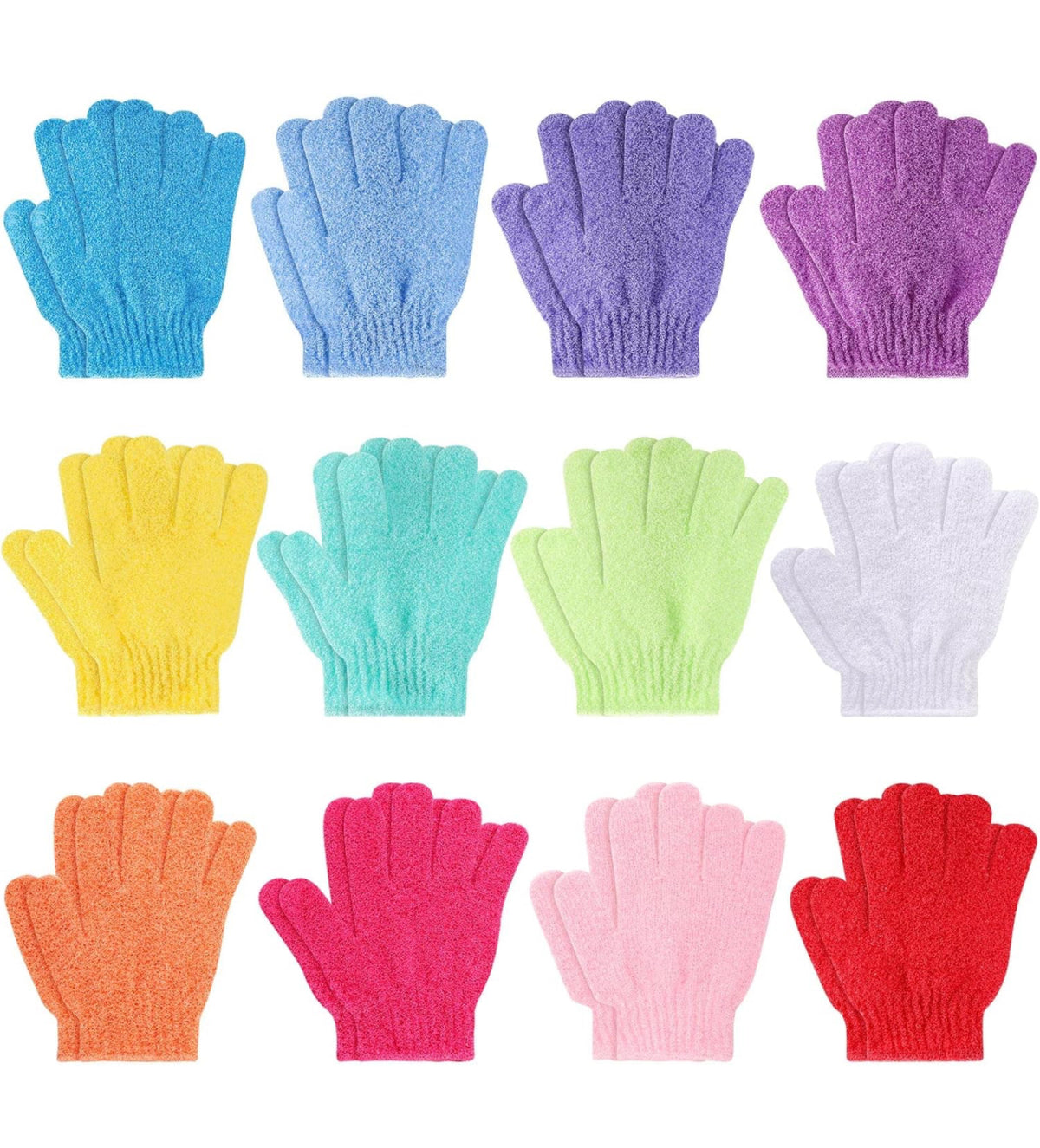 KISMET Shower Exfoliating Gloves Hand Exfoliating Glove (6PCS)