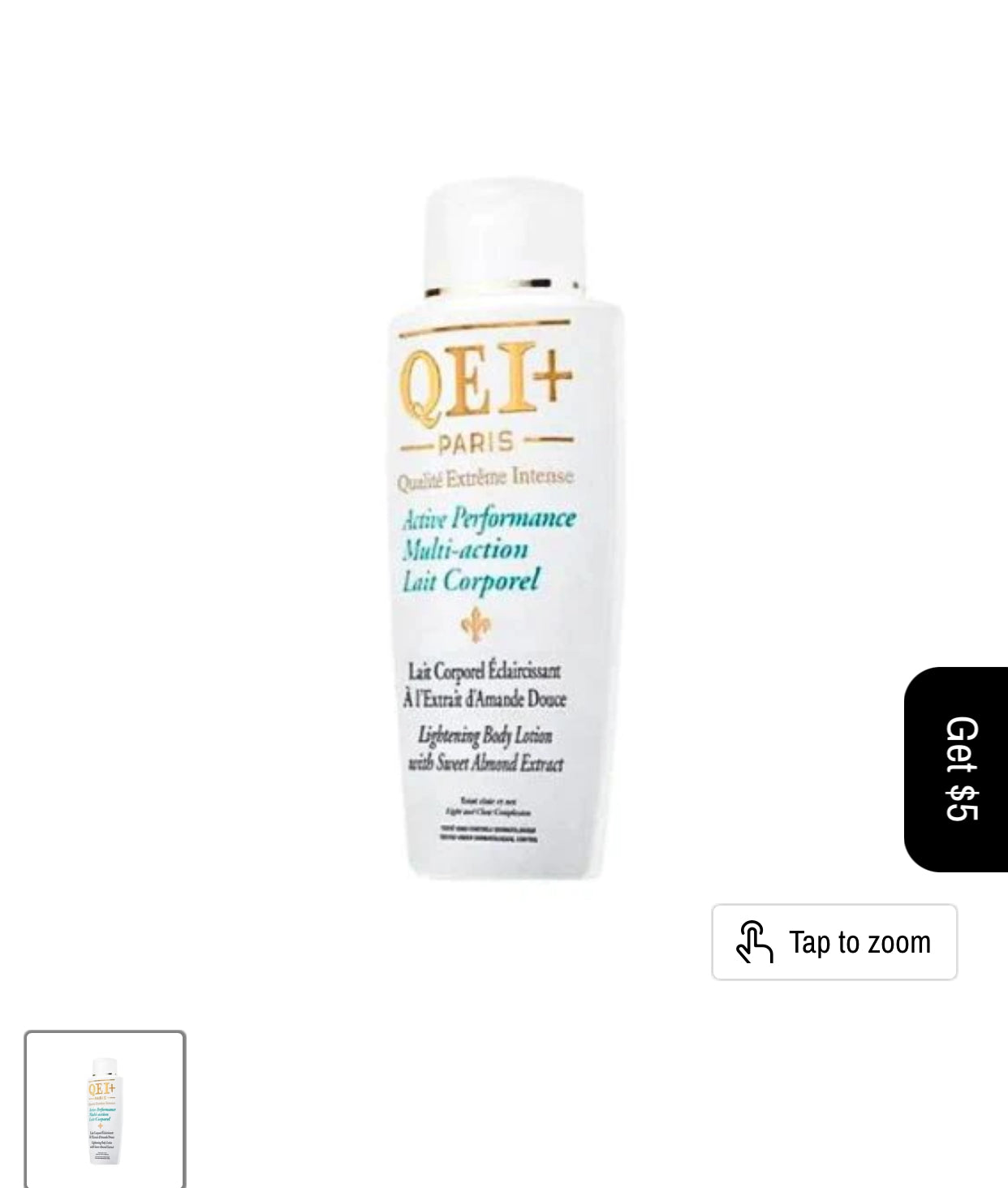 QEI+ Active Performance Multi-Action Moisturizing Toning Body Milk(Lotion) WIth Sweet Almond Oil 16.8 oz / 500 ml Qei +