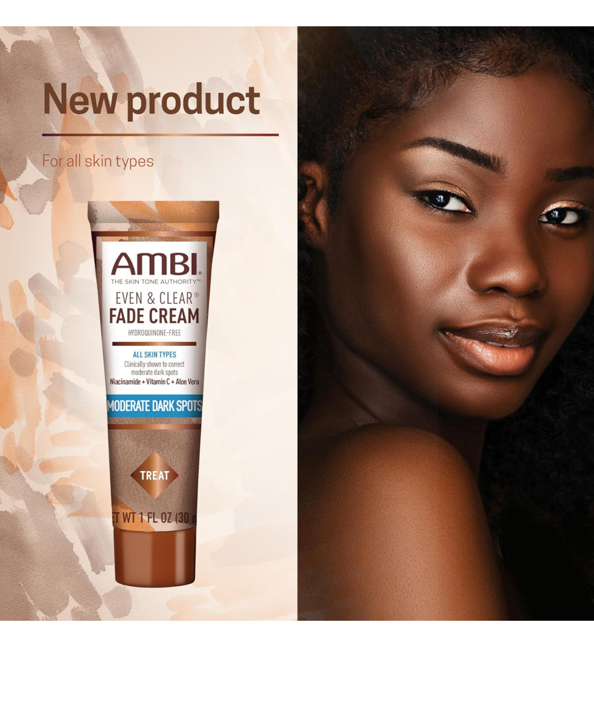 Ambi Even & Clear Fade Cream, Hyperpigmentation Treatment, Dark Spot Corrector.