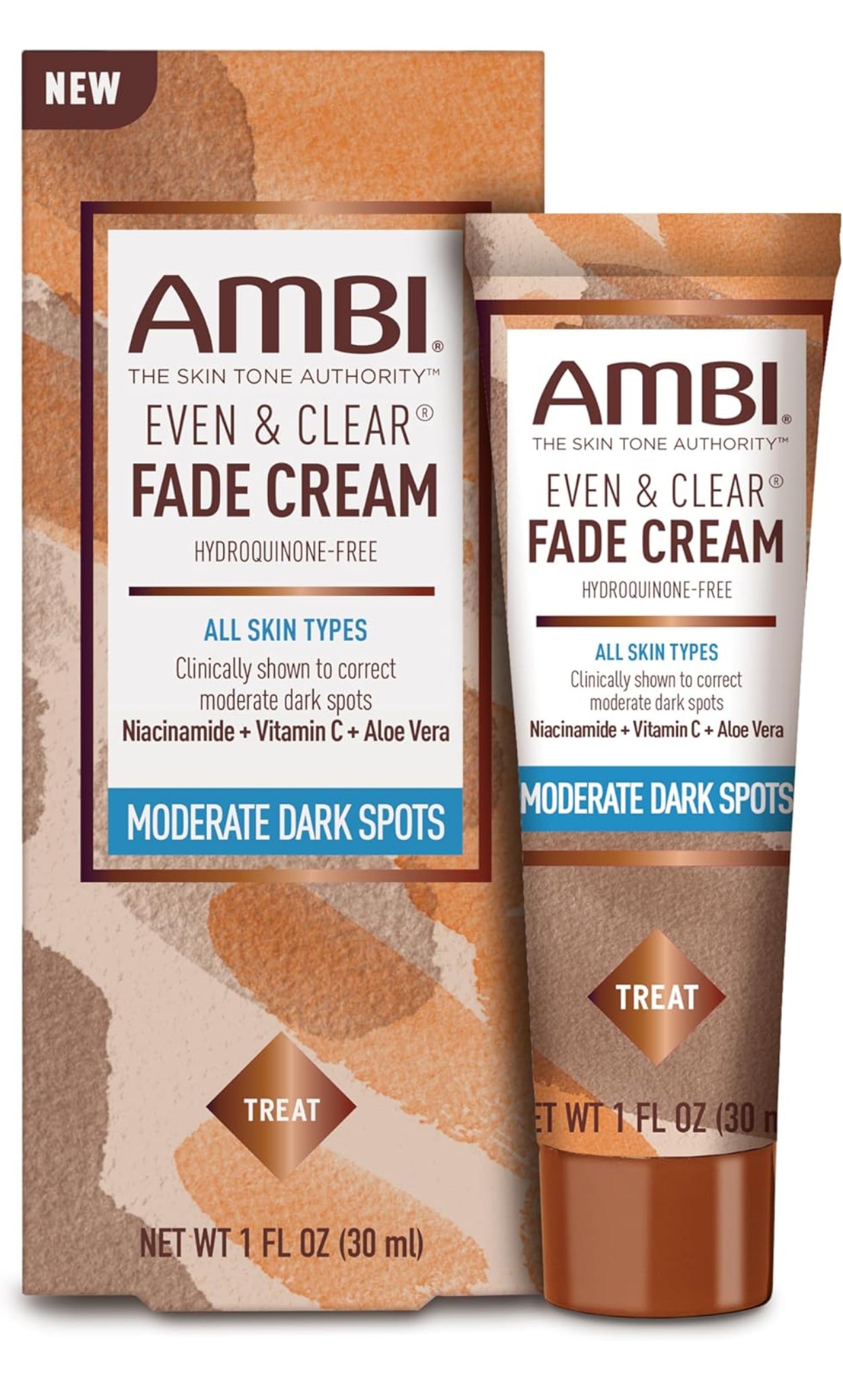 Ambi Even & Clear Fade Cream, Hyperpigmentation Treatment, Dark Spot Corrector.