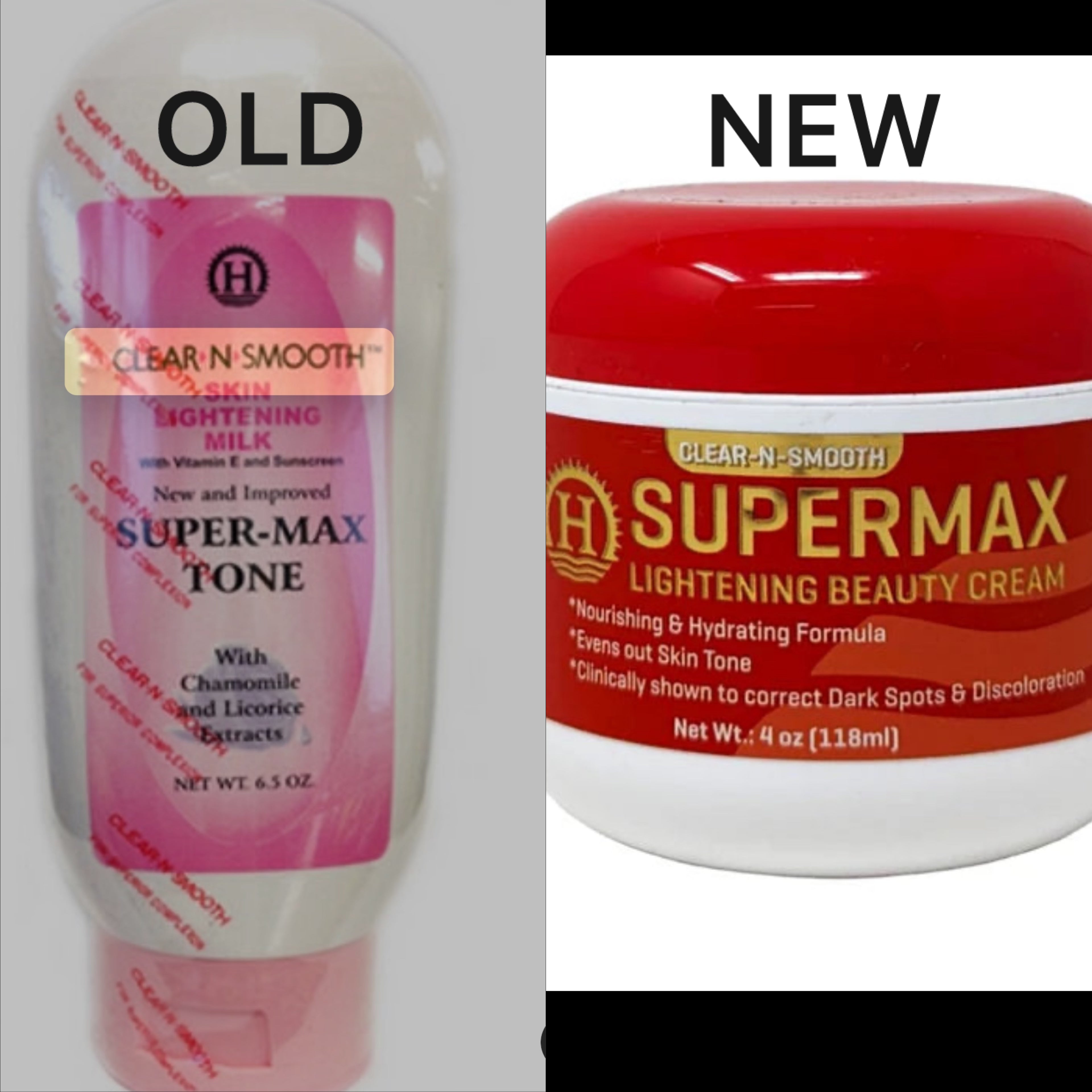 Clear N Smooth SuperMax Lightening Beauty Cream 4 oz