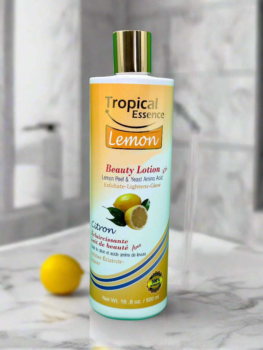 Tropical essence lightening beauty lotion with lemon 16.8 oz