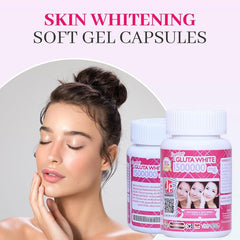 Supreme Gluta White 1500000mg for Skin Lightening, Skin Moisturizer, Collagen Stimulator Healthy Blood Circulation | L-Glutathione 30 Softgels (Pack of 1)