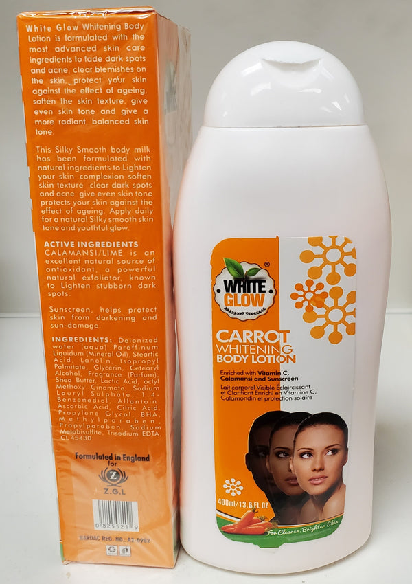 WHITE GLOW CARROT WHITENING BODY LOTION WHITE GLOW