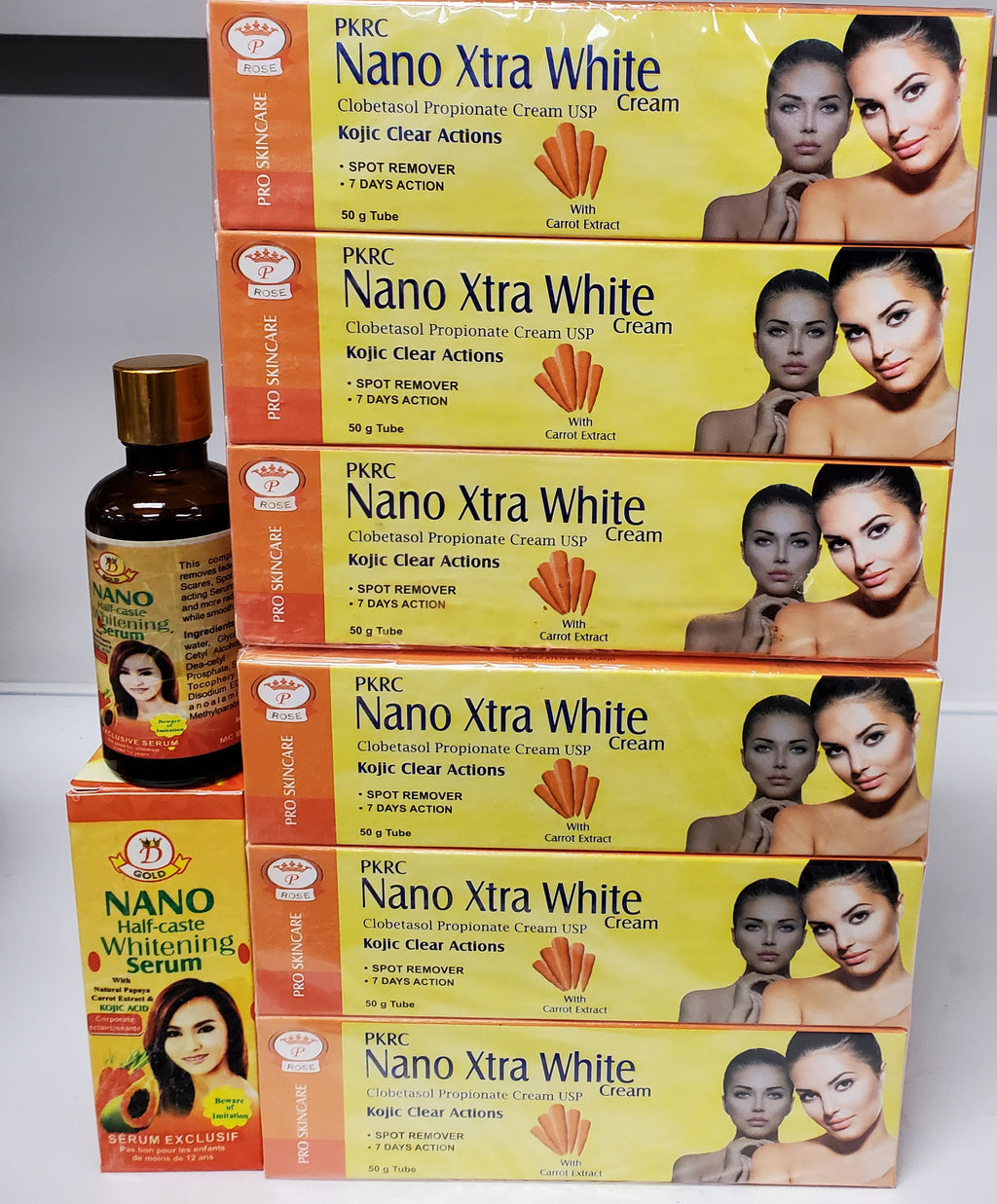 Nano Xtra White Body Cream + 1 Whitening Serum Nano Extra White