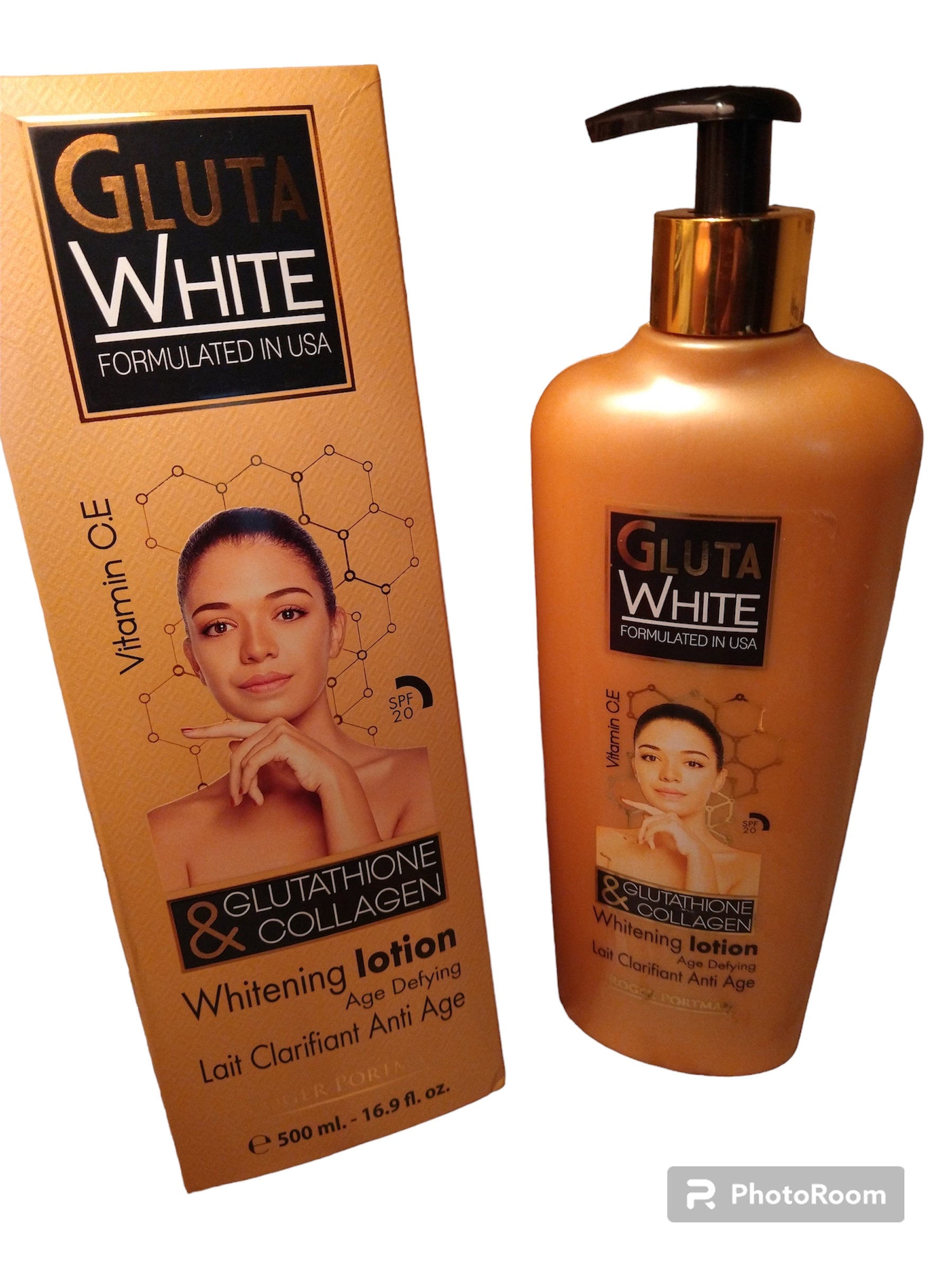 Gluta White Glutathione & Collagen Whitening Lotion 16.9floz Gluta white