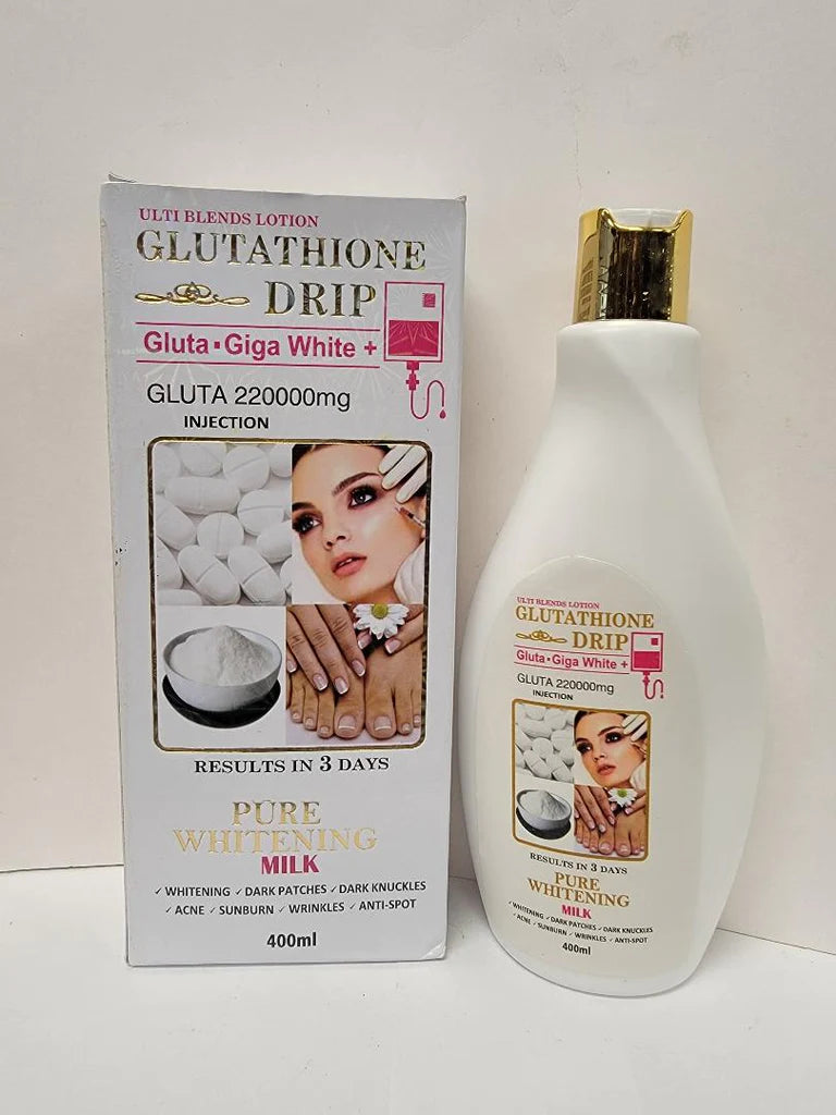 Glutathione Drip whitening Body Milk 400ml/pure whitening Glutathione Drip