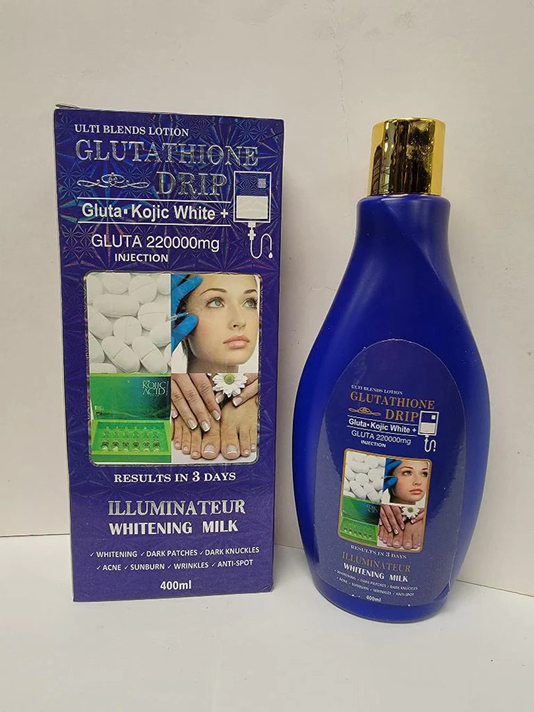 Glutathione Drip whitening Body Milk 400ml/illuminateur Glutathione Drip