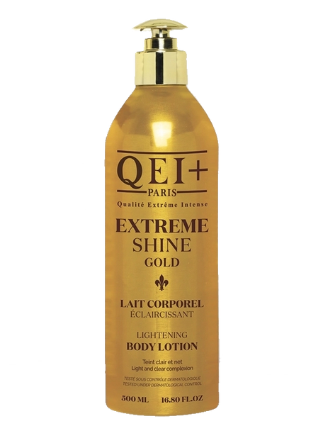 QEI+ Extreme Shine Gold Lightening Body Lotion 16.80 Oz Qei +