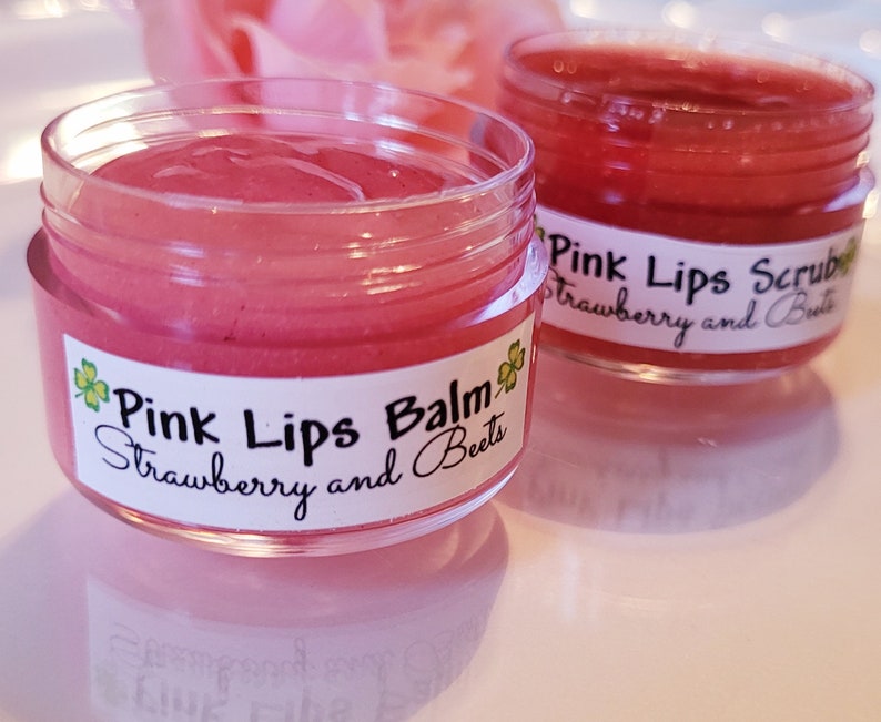 Pink balm and Scrub, Lightening Firming Rejuvenating Dark Lip and Stains Remover (Best pink Lips Cream & scrub on the market) 10-gm. RoyalGlow Organics