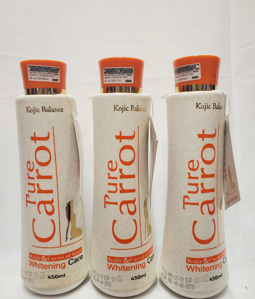 PURE CARROT KOJIC & CARROT OIL BASED WHITENING BODY LOTION PURE CARROT GOLD