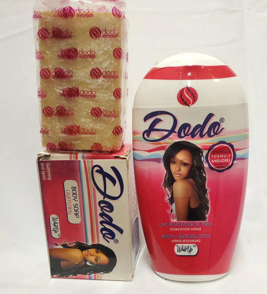 DODO SKIN LIGHTENING BODY LOTION +SKIN LIGHTENING BODY SOAP Dodo white up