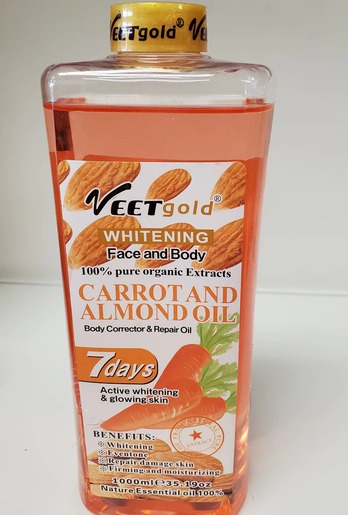 VEETGOLD WHITENING FACE AND BODY CARROT AND ALMOND OIL VEETGOLD