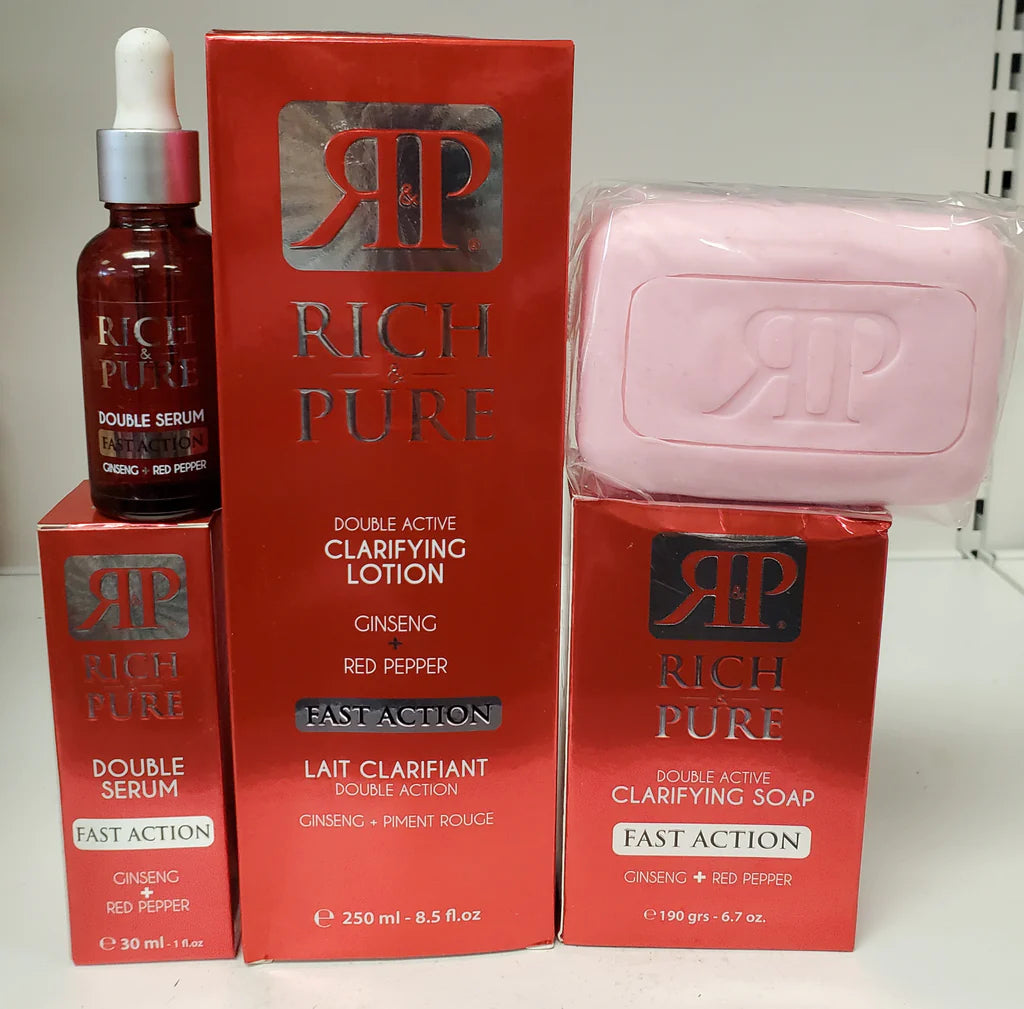 Rich Pure Double Active Clarifying Lotion + Soap + Serum RICH PURE