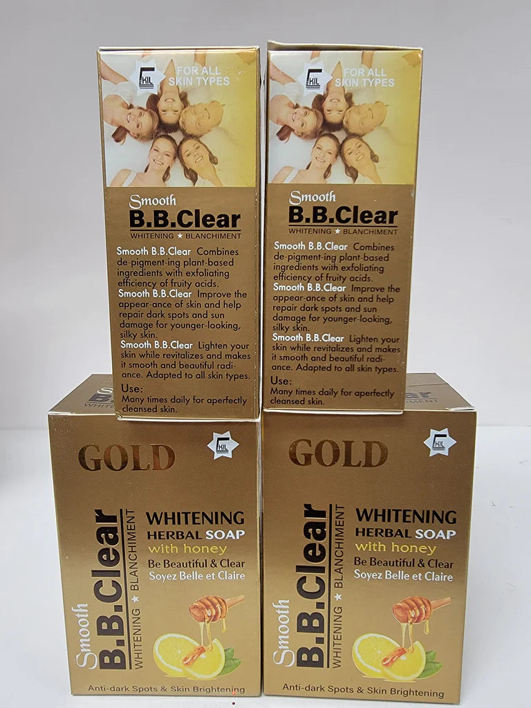 BB CLEAR GOLD WHITENING HERBAL SOAP WITH HONEY B B CLEAR