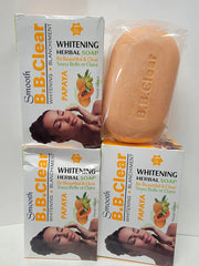 BB CLEAR WHITENING HERBAL SOAP PAPAYA B B CLEAR