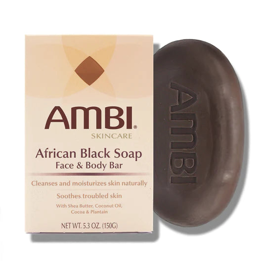 African Black Soap Face & Body Bar AMBI