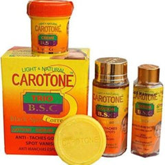 Carotone Trio Black Spot Corrector Kit 4.4 (Lotion + Serum + Creme + Soap) Set carotone