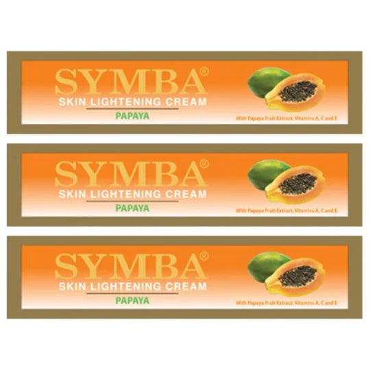 Symba Lightening Cream Papaya 57g (Pack of 3) SYMBA