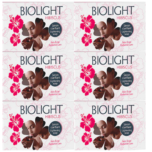 BIOLIGHT HIBISCUS FLOWER LIGHTENING SOAP 180G (PACK OF 6) BIOLIGHT