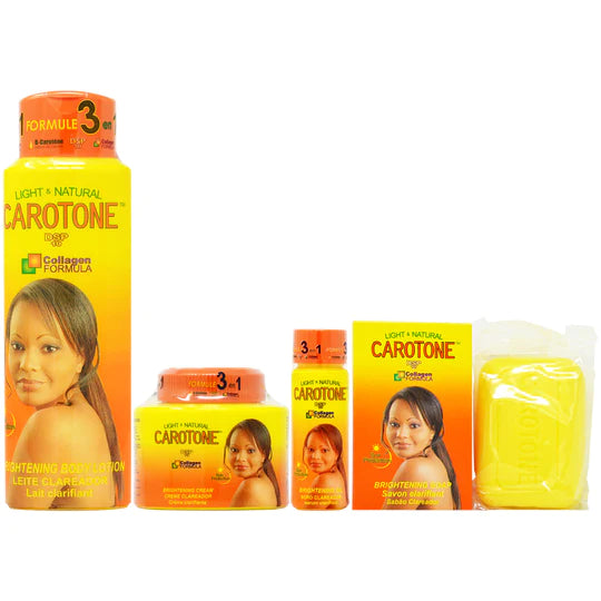 Carotone Brightening Set (Lotion 18.6oz + Cream 11.1oz + Oil 2.2oz + Soap 6.7oz) carotone