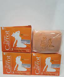 PURE CARROT BIO BALANCE CARROT OIL ARBUTIN & GLUTATHIONE 3 WAY LIGHTENING EXFOLIATING SOAP PURE CARROT GOLD