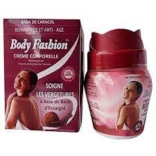 Body Fashion Jar Cream TREAT STRETCH MARKS With Snail Slime 8.3 oz / 250 ml BODY FASHION