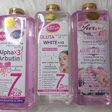 Veetgold active whitening gluta white x10 Glowing Body oil 1000ml VEETGOLD