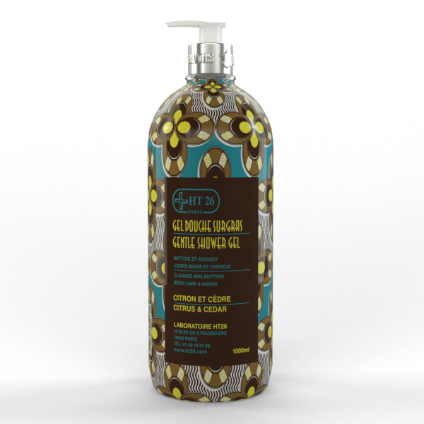 HT26 GENTLE Shower Gel w/ CITRUS & CEDAR 33.8oz / 1000ml HT26