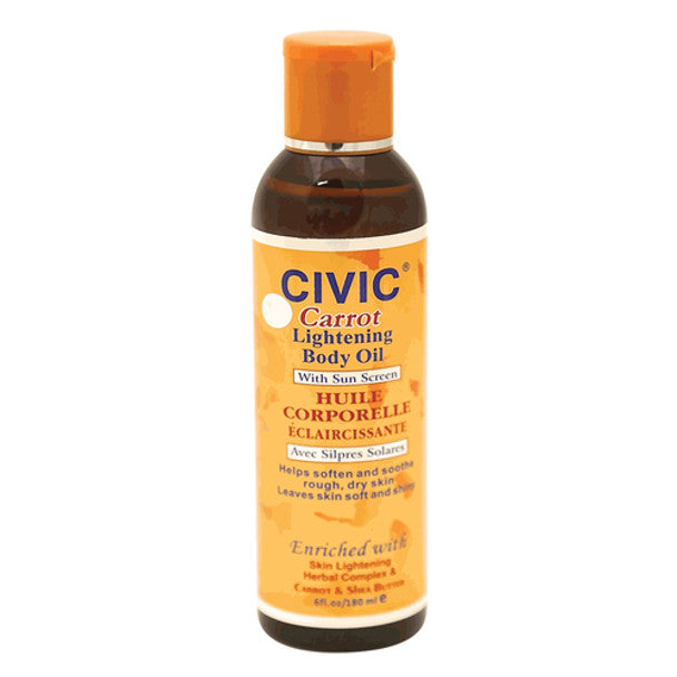 Civic Sun Screen Lightening Body Oil 6oz / 180ml Civic