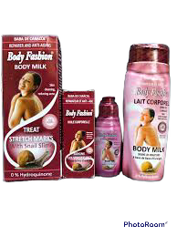 Body Fashion Jar Cream TREAT STRETCH MARKS With Snail Slime 8.3 oz / 250 m BODY FASHION