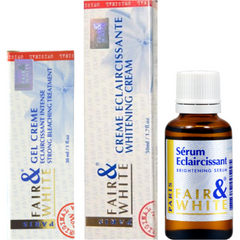 Fair & White Eclaircissant Brightening Serum 30ml + Cream 1.76oz + Gel Creme 30g SET FAIR & WHITE ORIGINAL