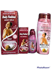 Body Fashion BODY OIL TREAT STRETCH MARKS with Snail Slime 2.5 oz / 75 ml BODY FASHION