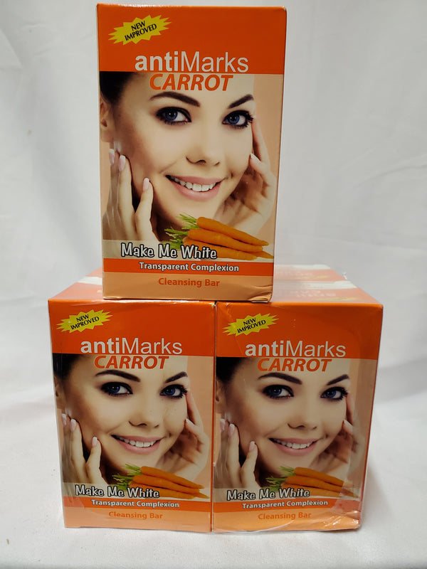 ANTI MARKS CARROT MAKE ME WHITE TRANSPARENT COMPLEXION CLEANSING BAR ANTIMARKS