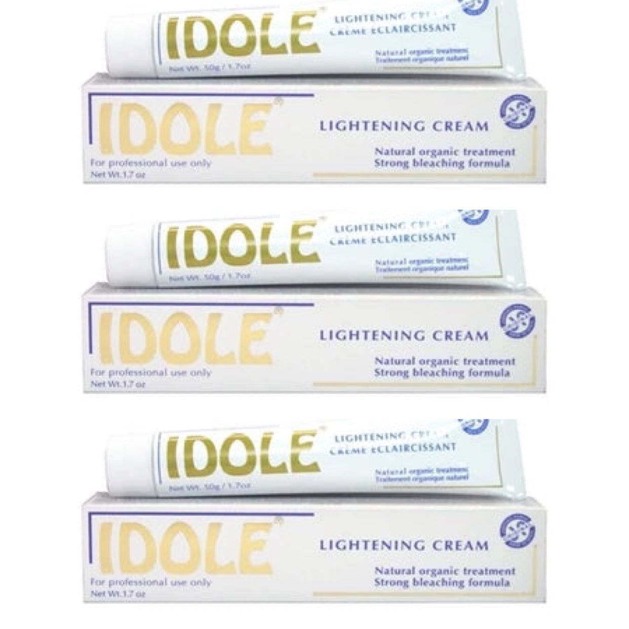 IDOLE Natural Organic Treatment Lightening Cream (Pack of 3) idole