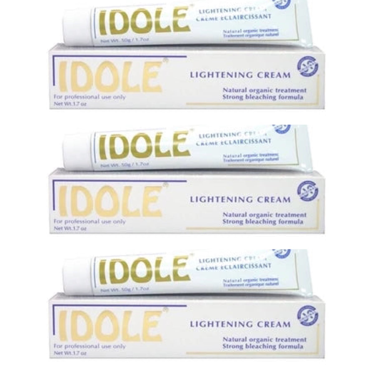 IDOLE Natural Organic Treatment Lightening Cream (Pack of 3) idole