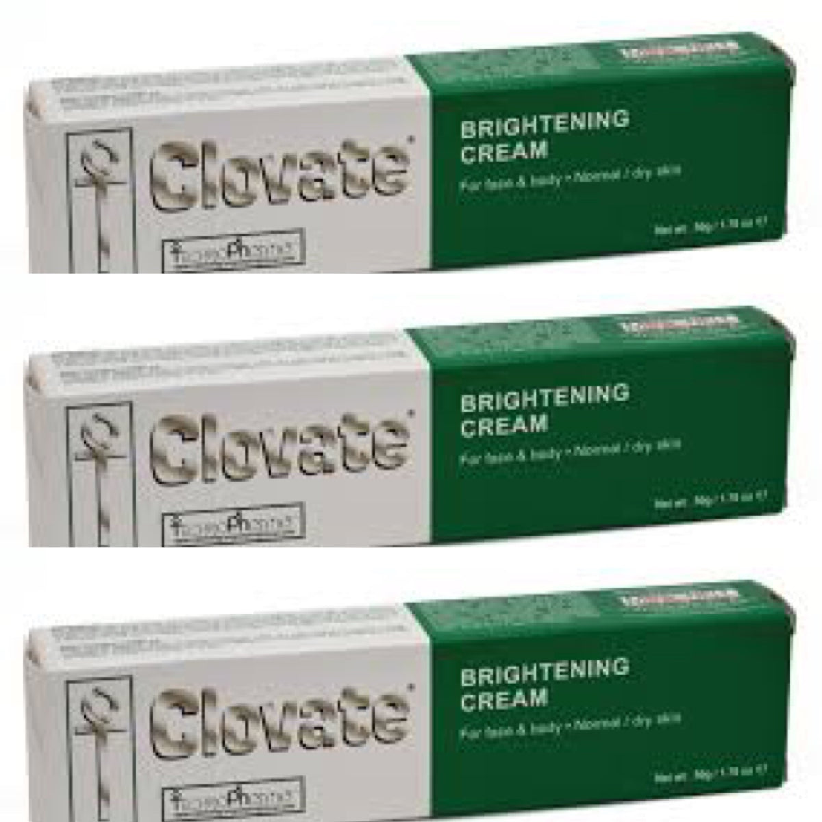 Clovate Litening Tube Cream 1.76 oz / 50 ml pack of 3 clovate