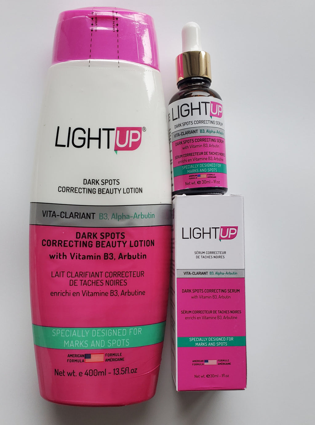 LIGHT UP DARK SPOTS CORRECTING BEAUTY LOTION +SERUM Light up