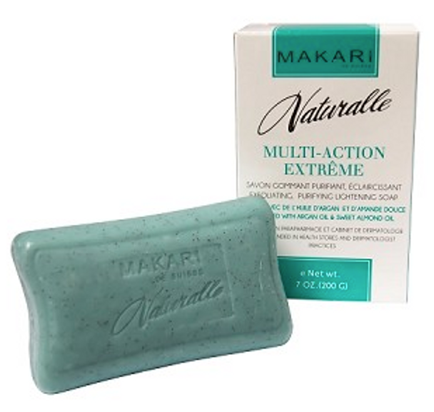 Makari Multi-Action Exfoliating Lightening Soap with Argan Oil&Sweet Almond Oil SPF 15 7oz/200g Makari