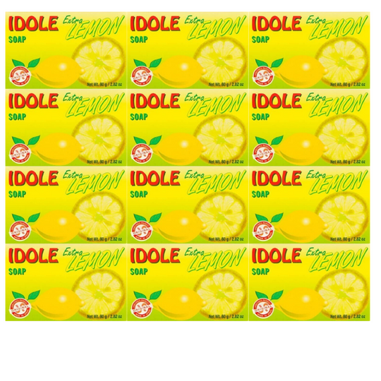 Idole Extra Lemon Soap Skin Face Body 80g BARS (3 Pack). idole