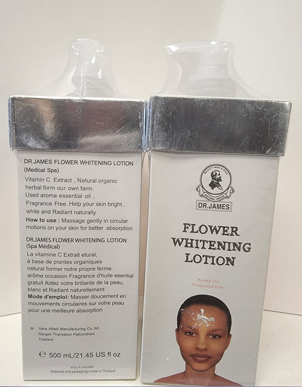 Dr James flower whitening lotion 500ml RoyalGlow Organics