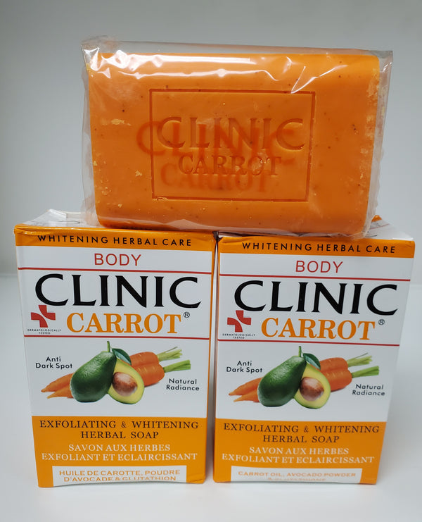 Body Clinic Carrot Exfoliating & Whitening Herbal Soap Body carrot