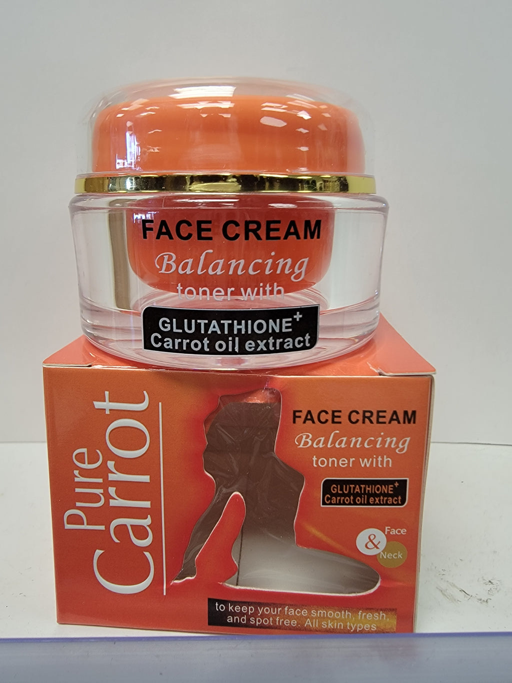 PURE CARROT FACE CREAM BALANCING TONER WITH GLUTATHIONE CARROT OIL EXTRACT PURE CARROT GOLD