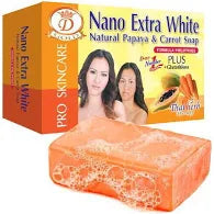 NANO EXTRA WHITE #064 (Yellow) Glutathione, Turmeric+Honey Soap 5.3oz / 160 gr Nano Extra White