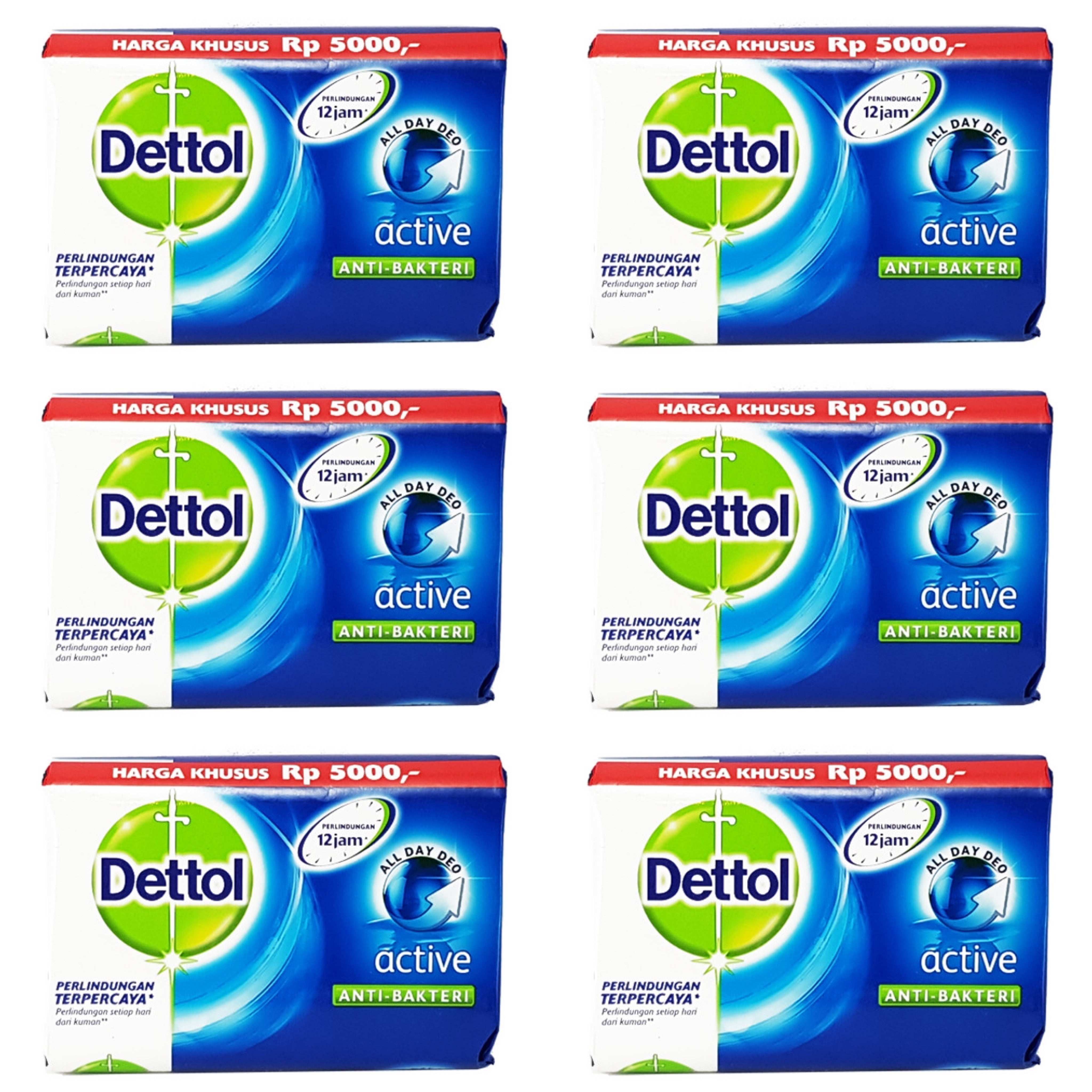 Dettol Anti-bacterial Bar Soap Active - (3 Pack) Dettol